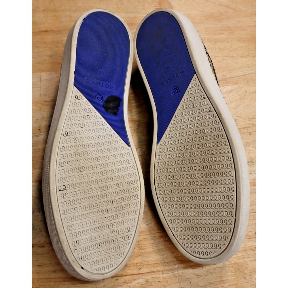 Rothy's The Original Slip On Toffee Stripe Hemp Sneakers Shoes Women's 9.5 - Picture 11 of 11